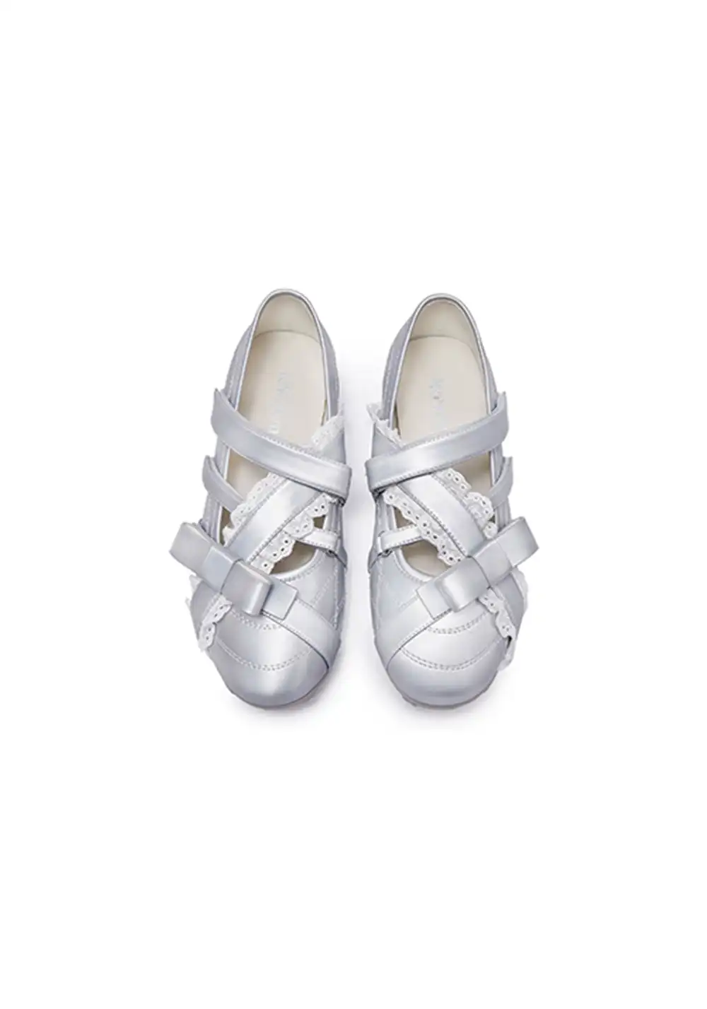 LeStream | Silver Mary Jane FlatsĀ