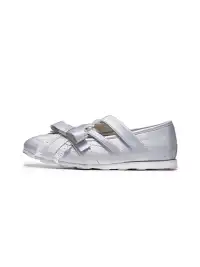 LeStream | Silver Mary Jane FlatsĀ