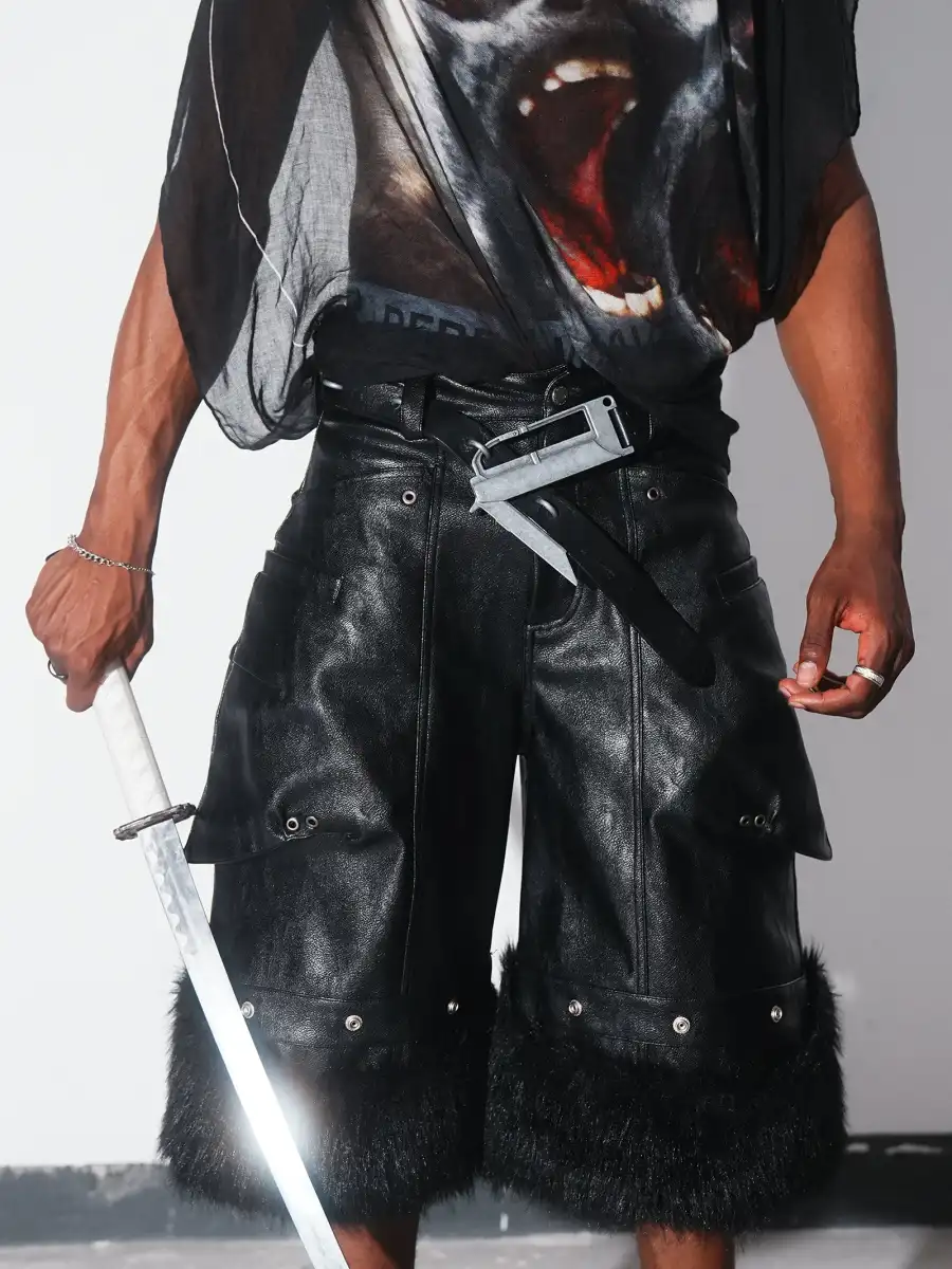 REBEL WAVE丨BΣLA Military Leather Belt - Steel Ring & Blade Buckle - 3