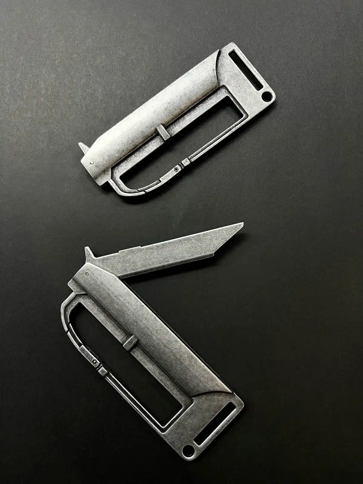 REBEL WAVE丨BΣLA Military Leather Belt - Steel Ring & Blade Buckle