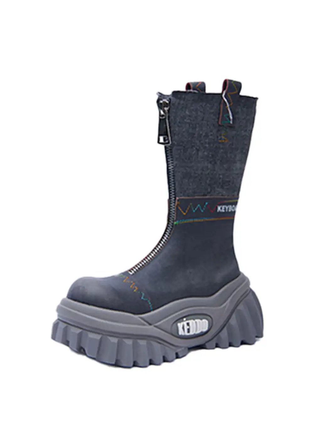 KEDDO | Retro Motorcycle Boots - Chunky Heel