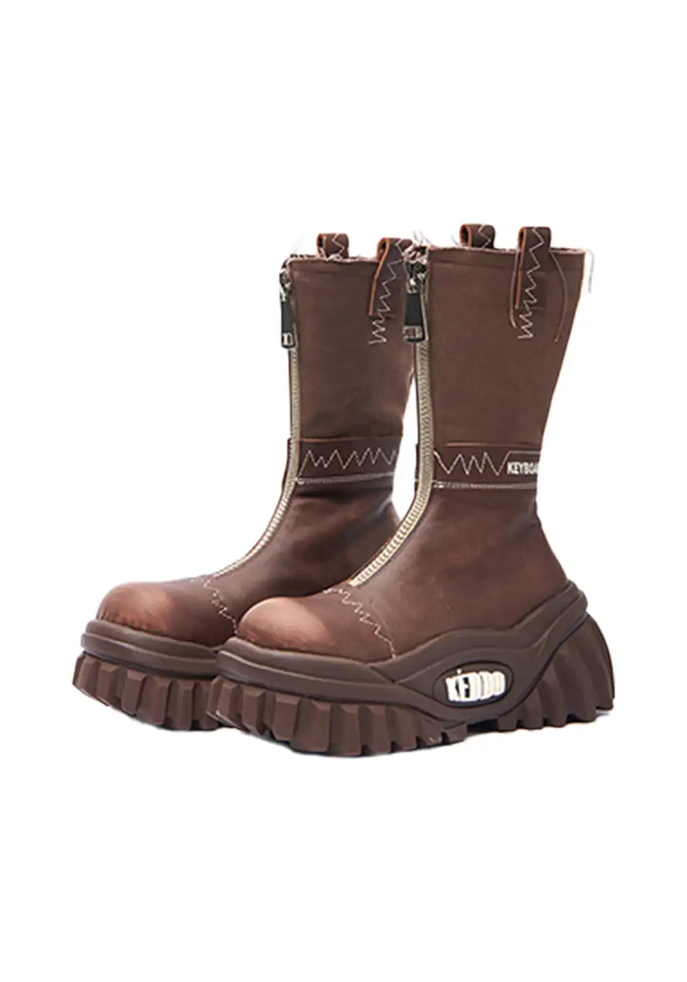 KEDDO | Retro Motorcycle Boots - Chunky Heel