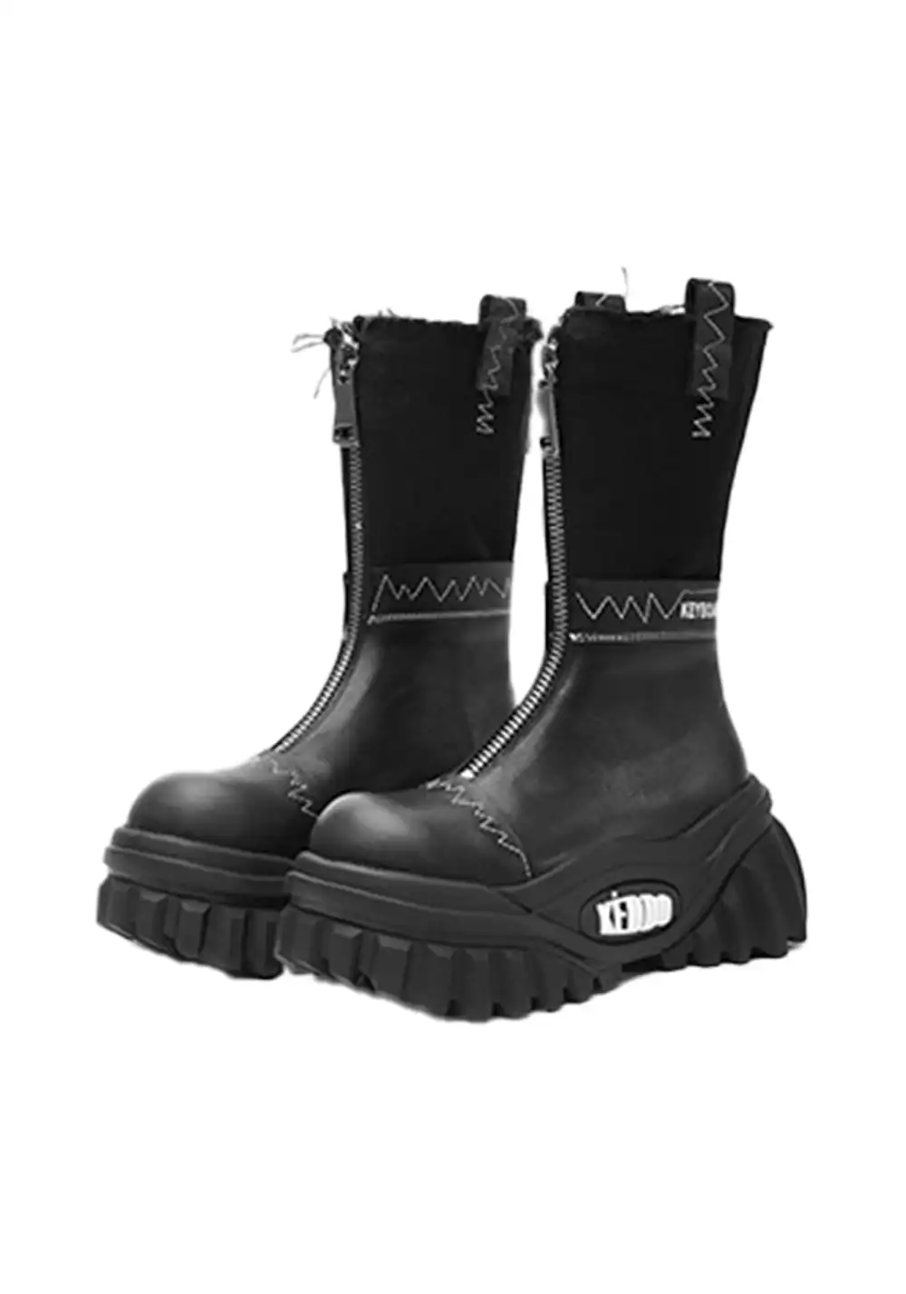 KEDDO | Retro Motorcycle Boots - Chunky Heel