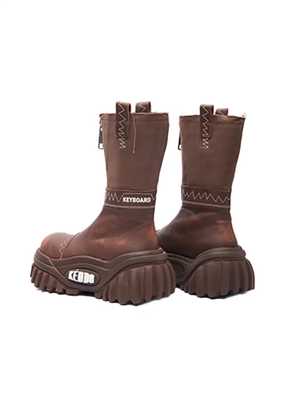 KEDDO | Retro Motorcycle Boots - Chunky Heel