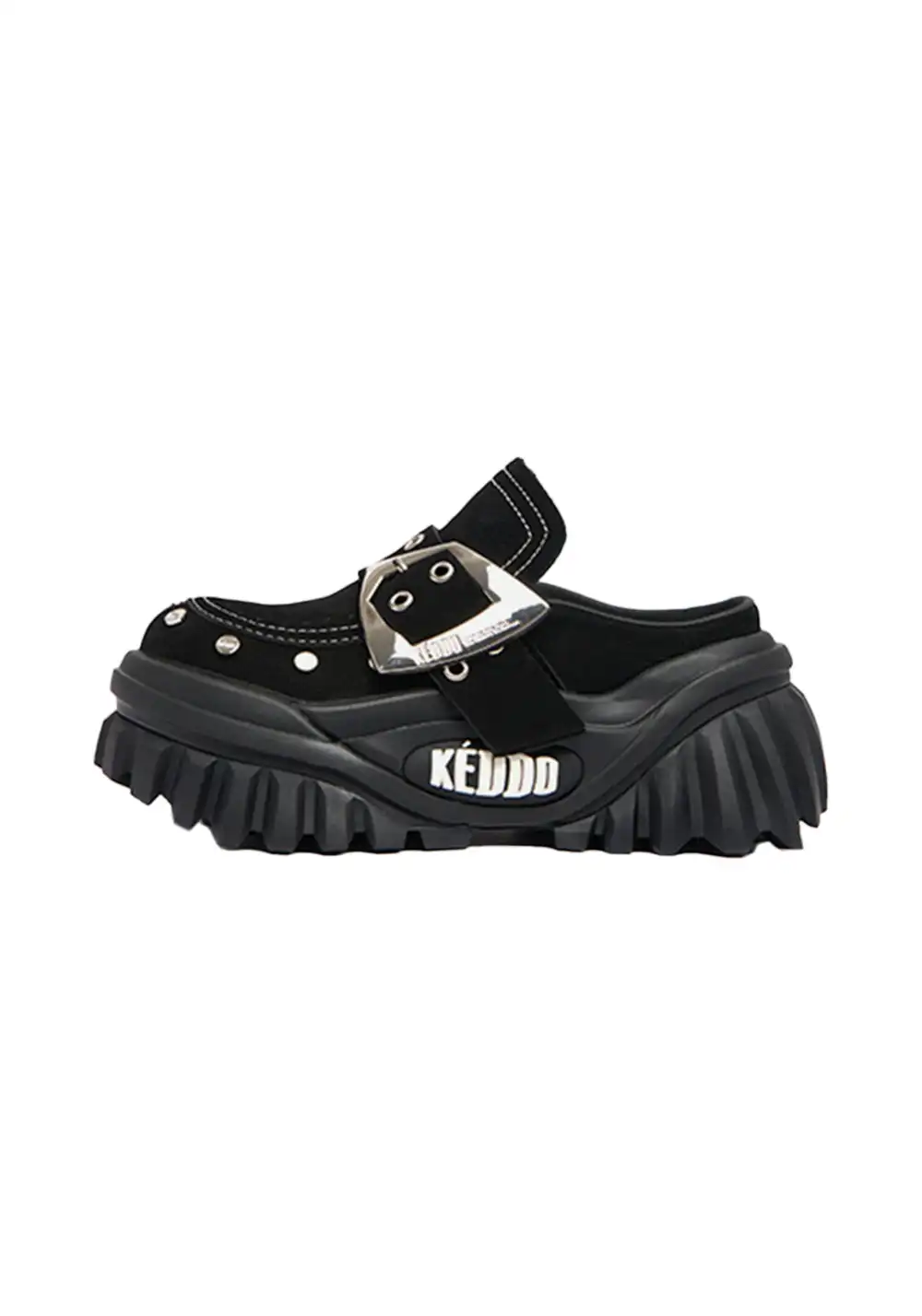 KEDDO│Studded Keyboard-Inspired Chunky Platform Shoes