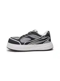 LeStream | Black & White Mesh Derby Shoes
