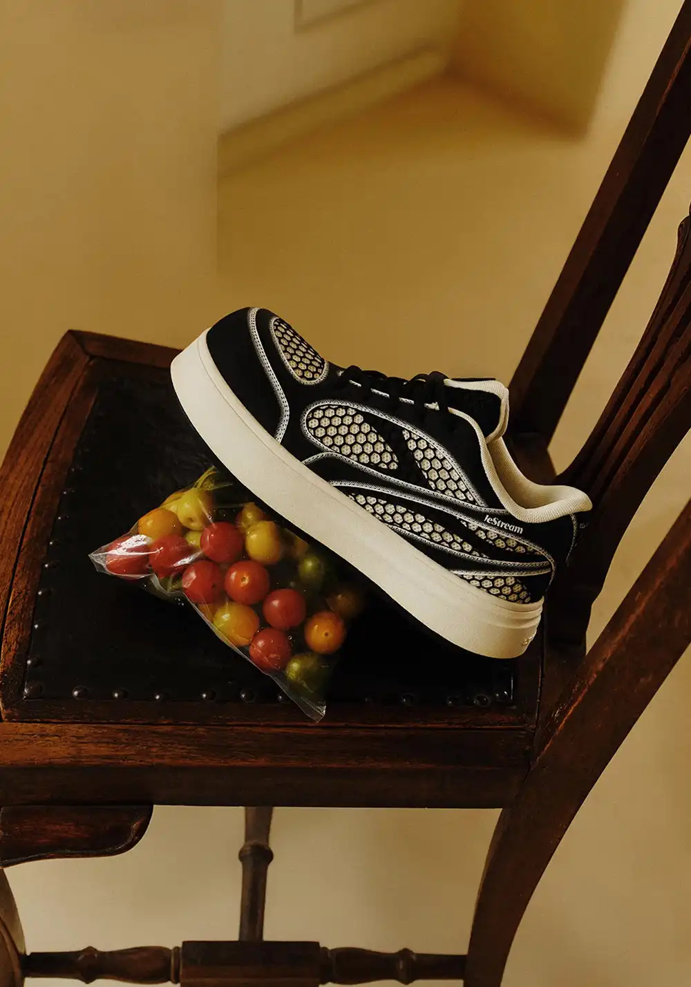 LeStream | Black & White Mesh Derby Shoes