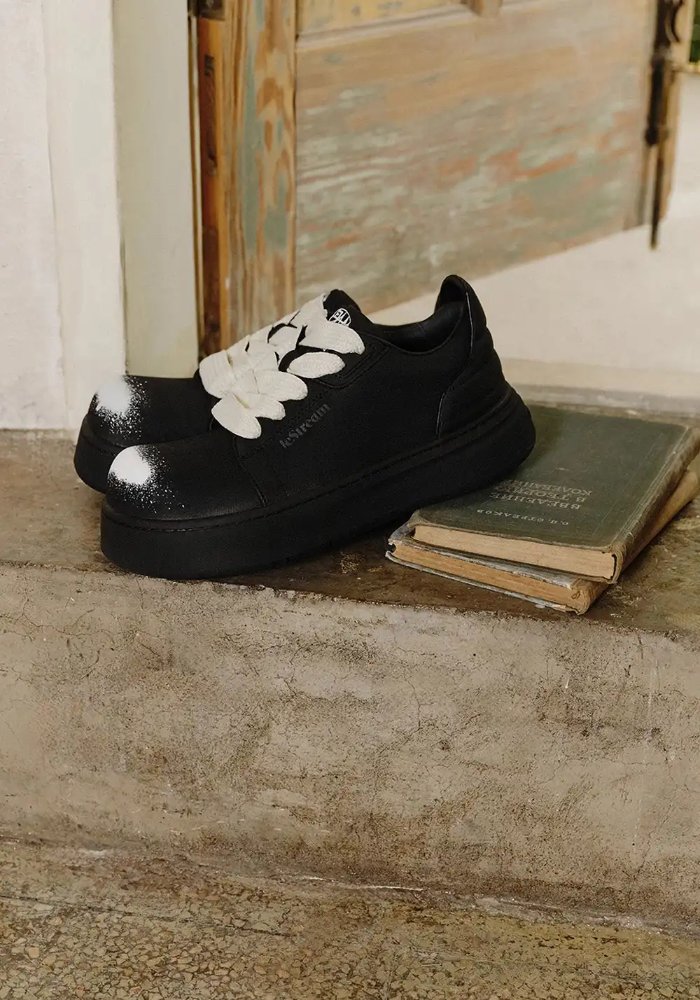 LeStream | Spray-Painted Chunky Derby Shoes