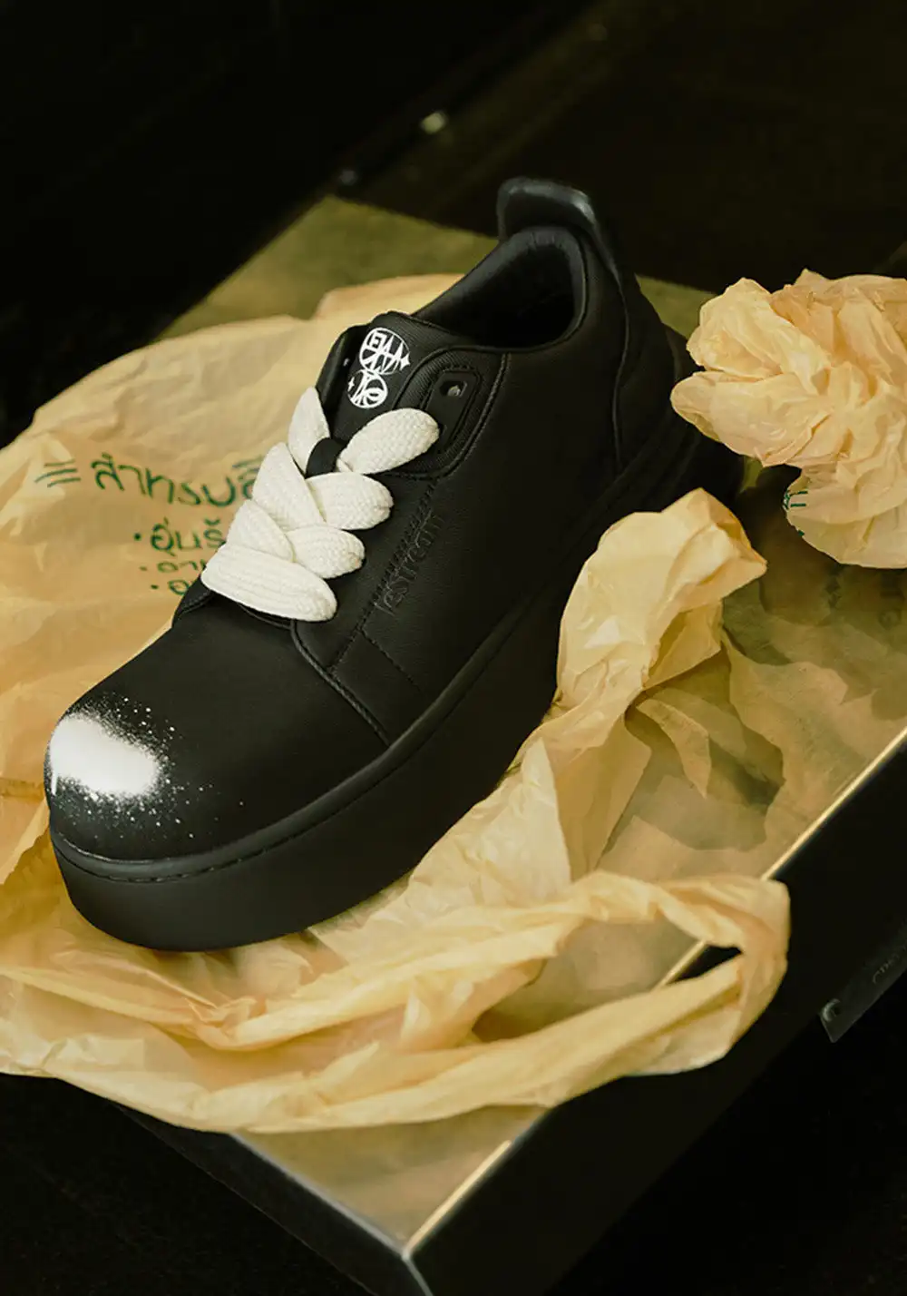 LeStream | Spray-Painted Chunky Derby Shoes