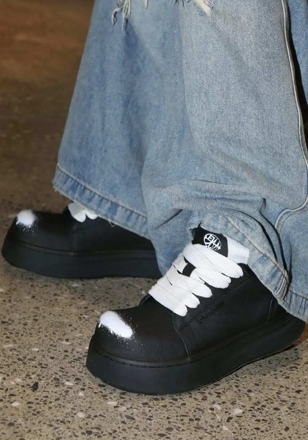 LeStream | Spray-Painted Chunky Derby Shoes