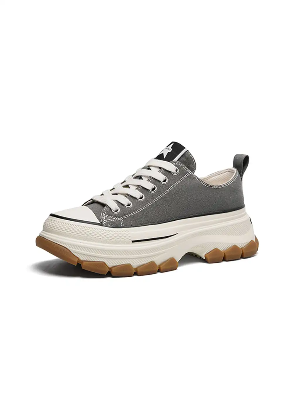 CHERYKALLY | Chunky White Canvas Sneakers 