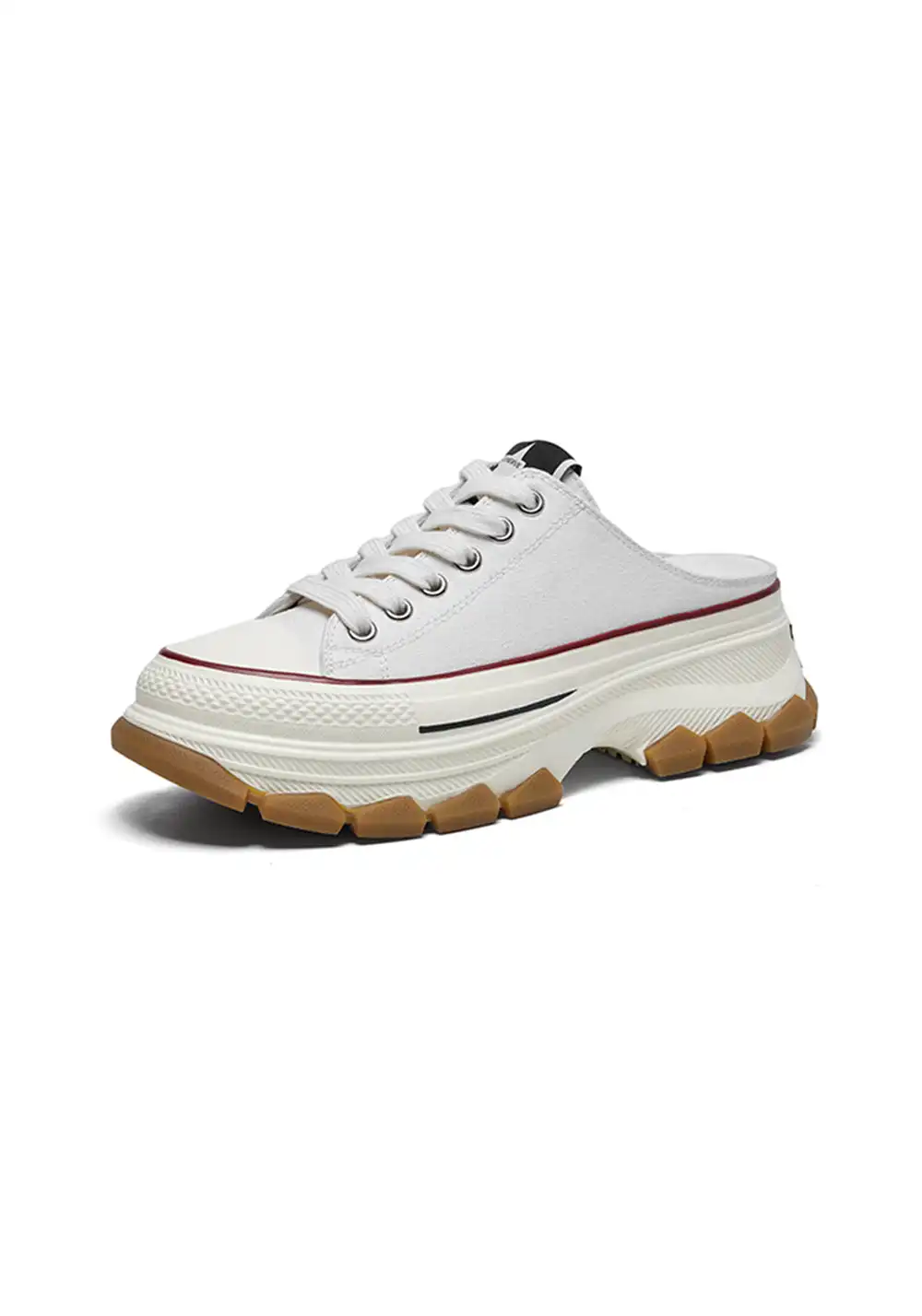 CHERYKALLY | Chunky White Canvas Sneakers 