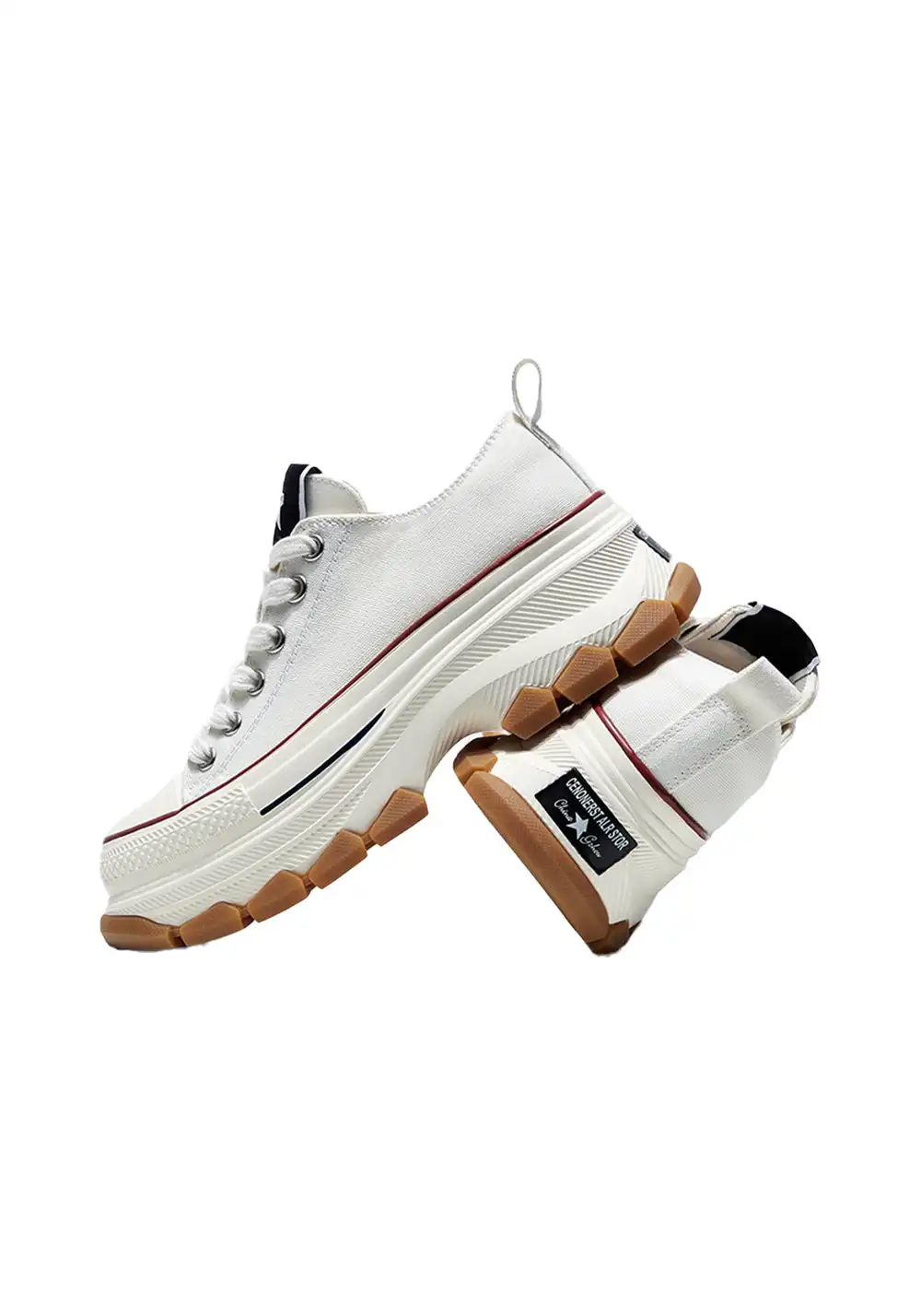 CHERYKALLY | Chunky White Canvas Sneakers 