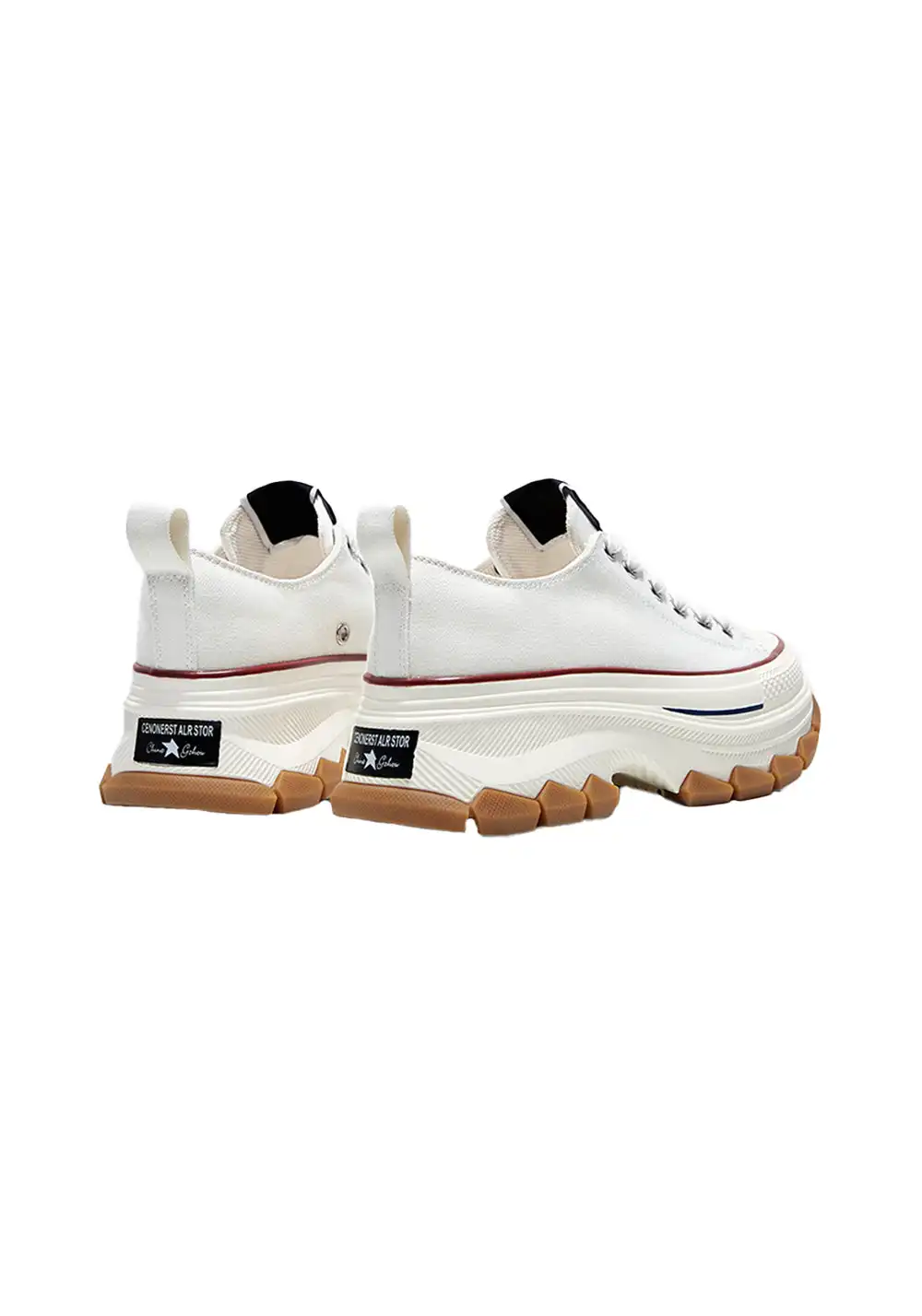 CHERYKALLY | Chunky White Canvas Sneakers 