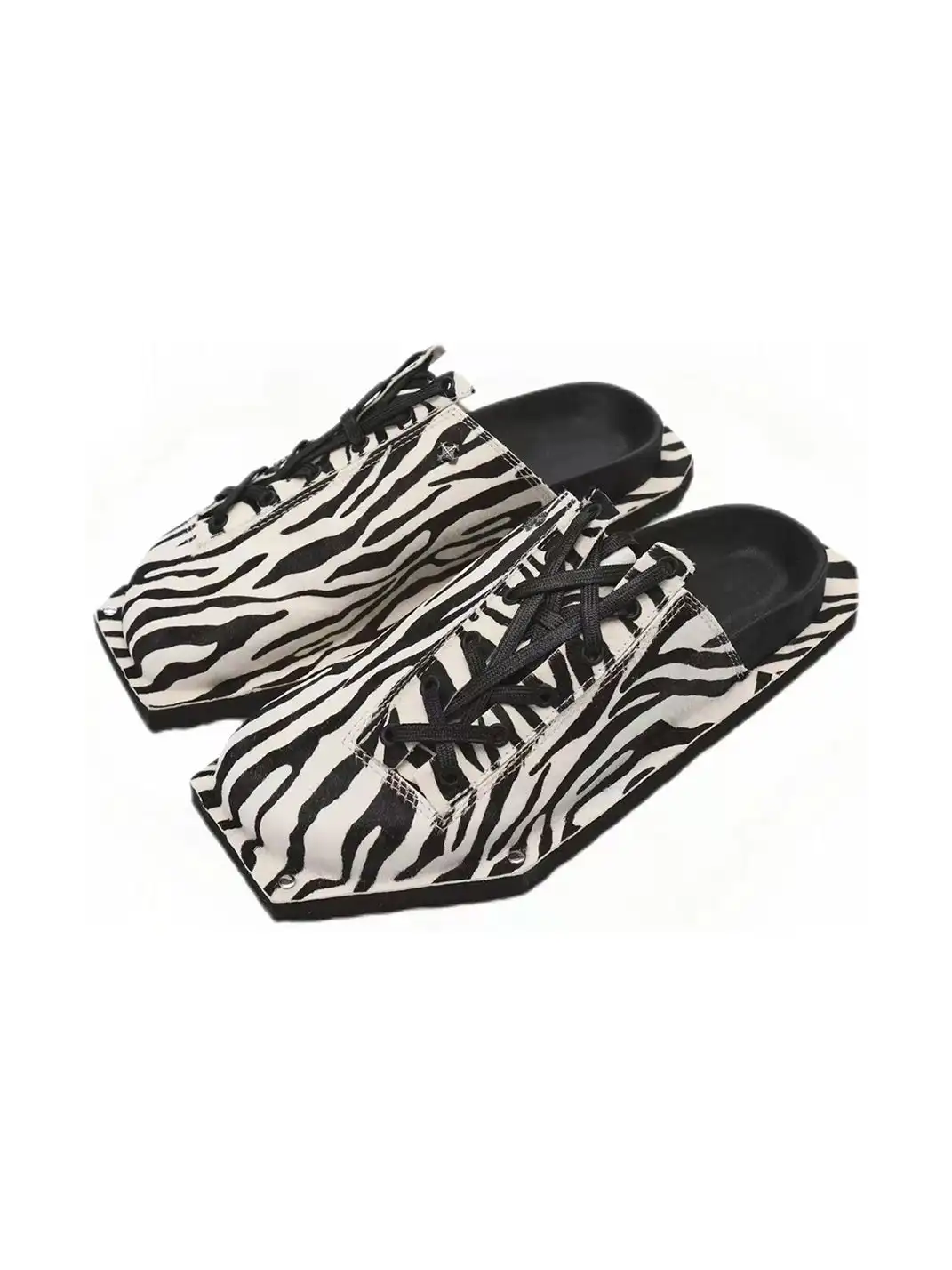 Disark│Horsehair Coffin Sole Birkenstock-Style Mules