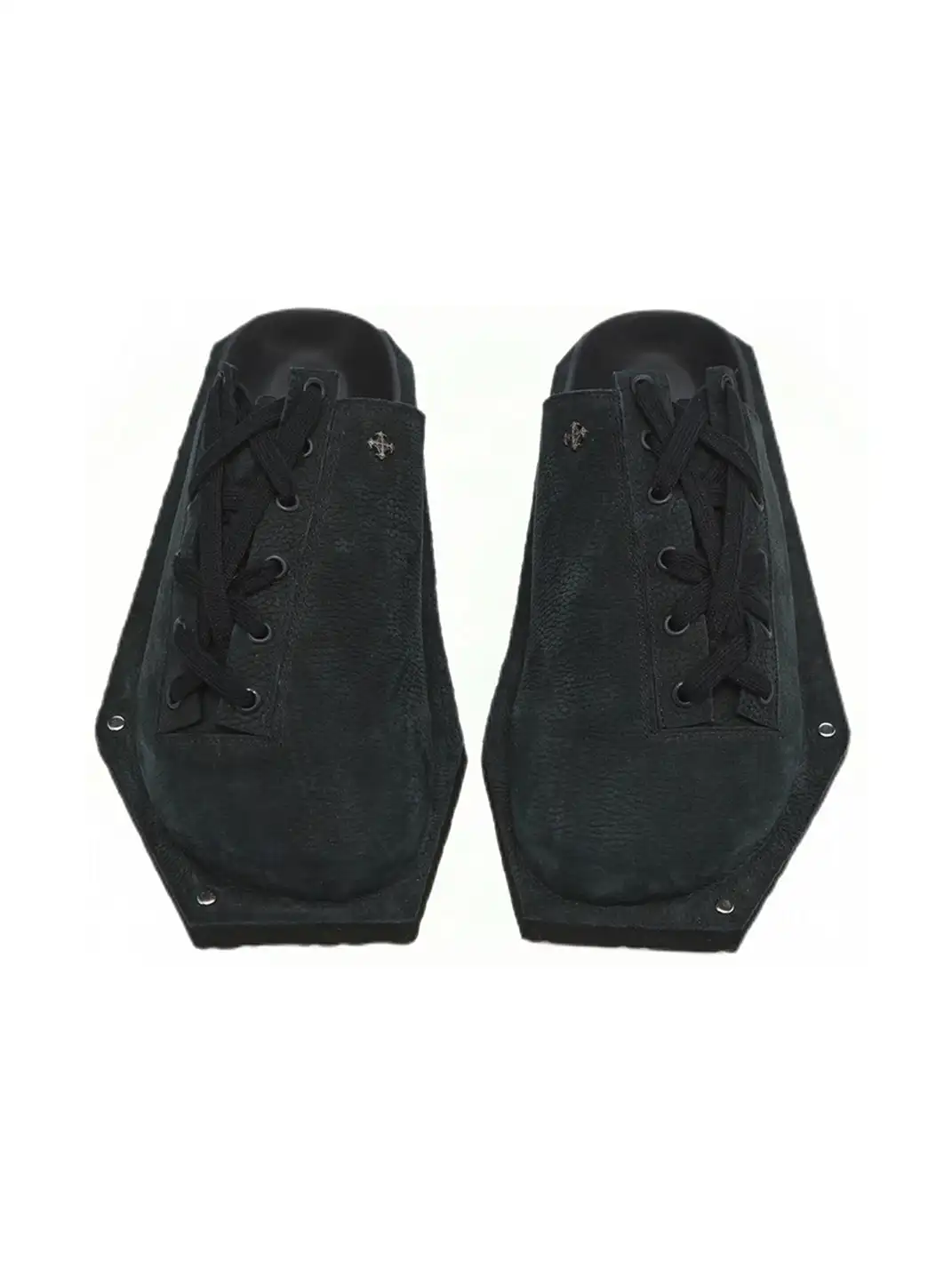 Disark│Distressed Leather Coffin Sole Birkenstock-Style Mules