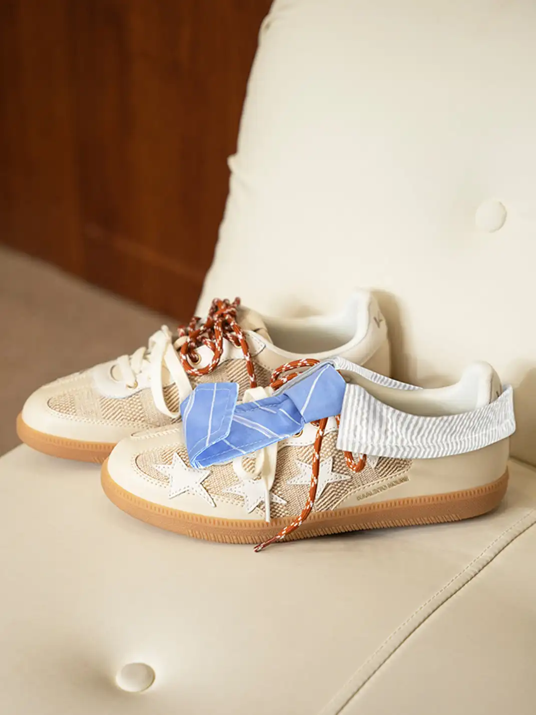 KAALIXTO | Classic Star Trainer Breathable Casual Shoes-Beige