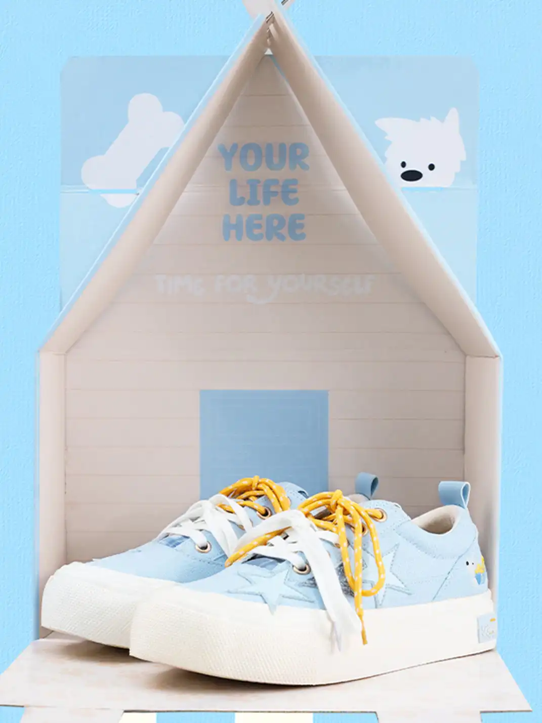 KAALIXTO | Westie Canvas Platform Low-Top Sneakers
