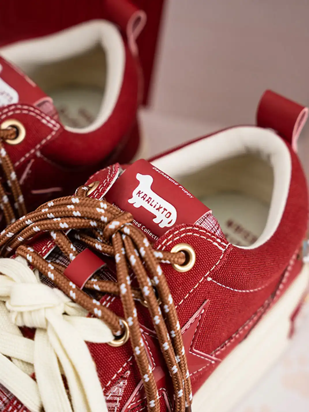 KAALIXTO | Dachshund Star Canvas Platform Sneakers