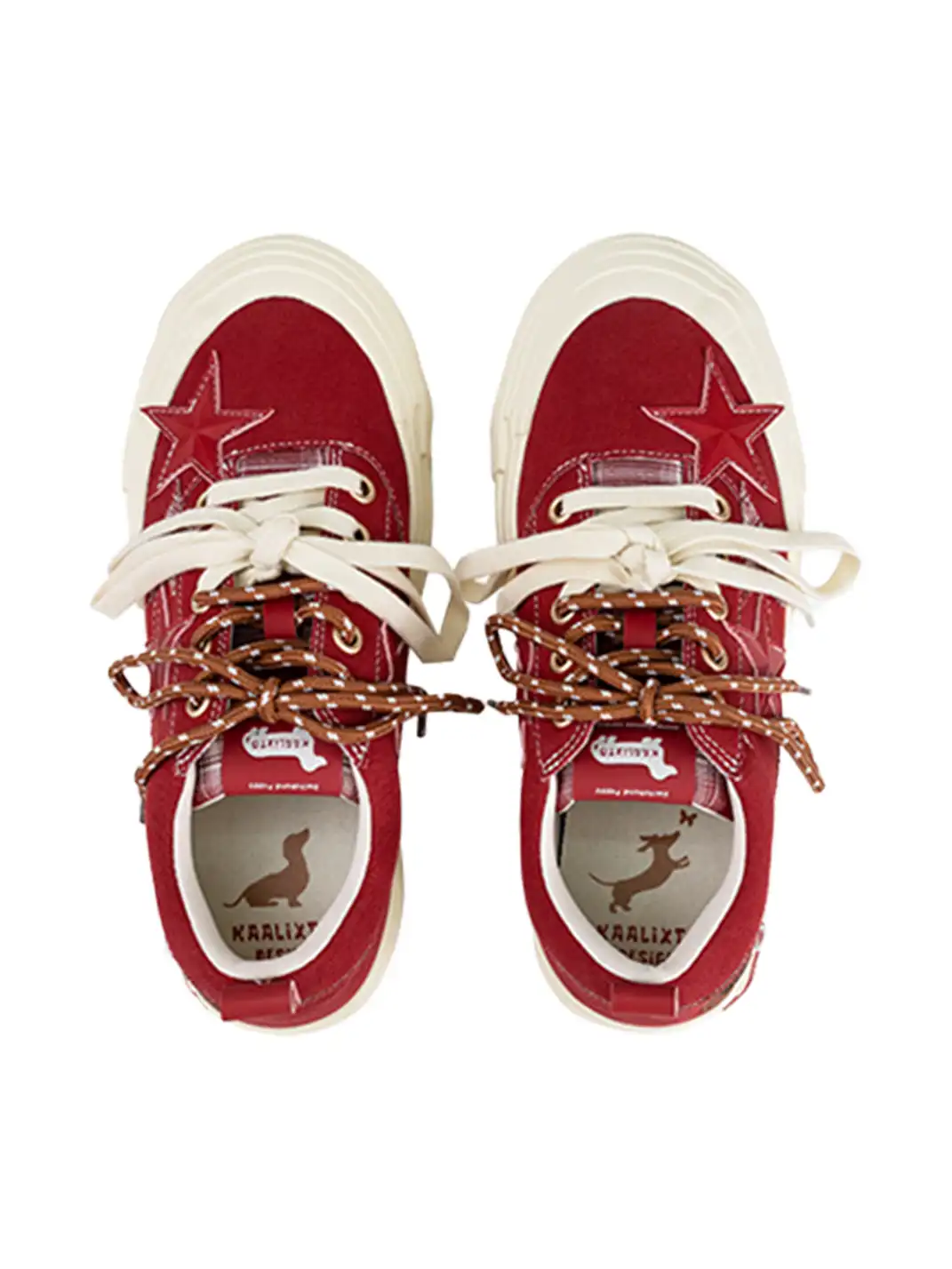 KAALIXTO | Dachshund Star Canvas Platform Sneakers