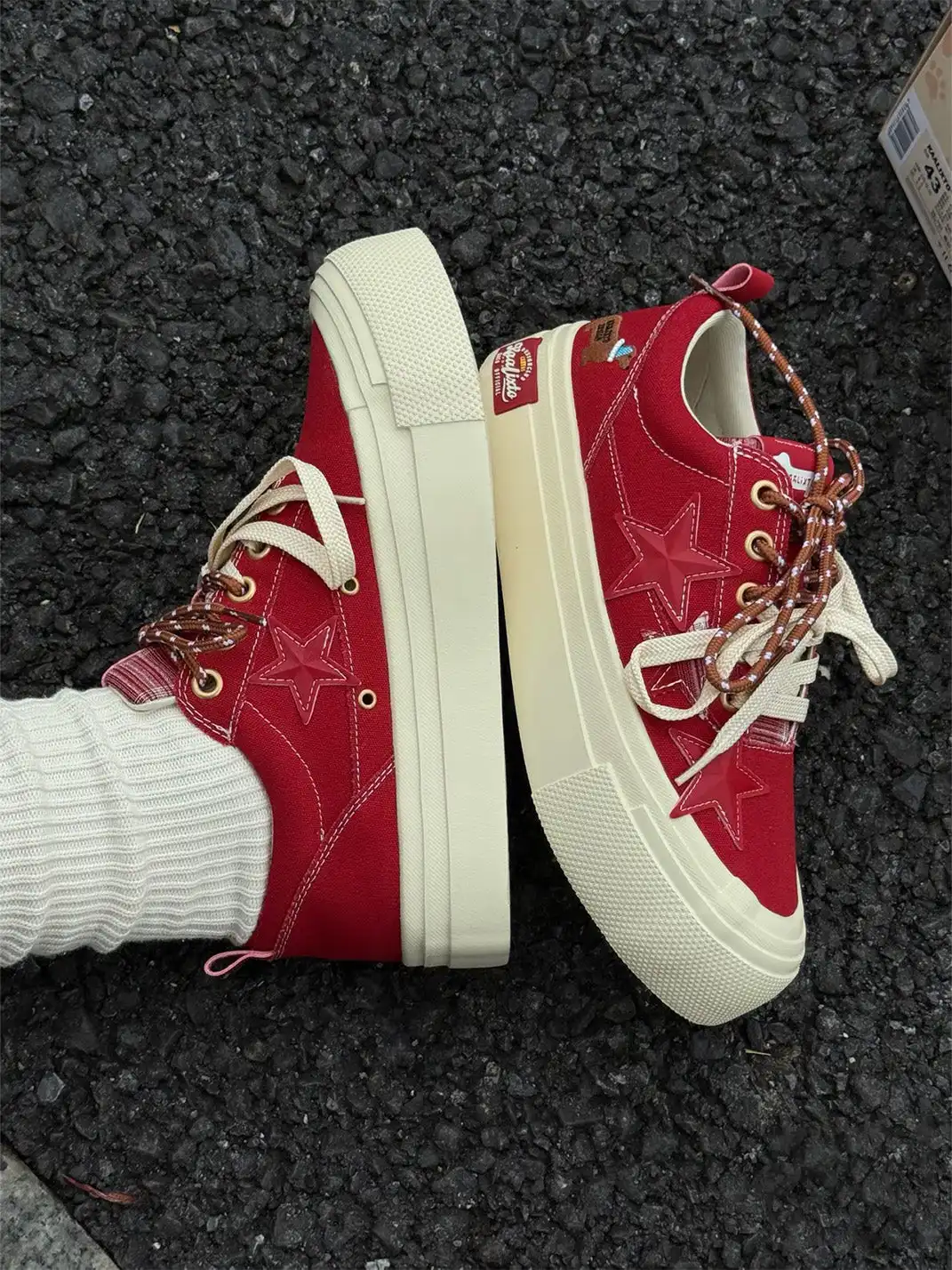 KAALIXTO | Dachshund Star Canvas Platform Sneakers
