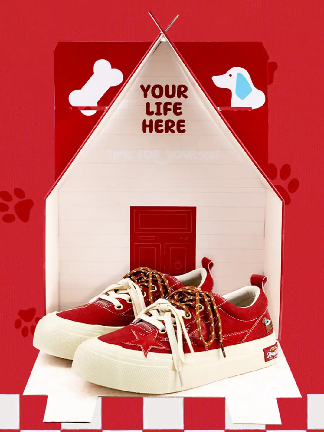 KAALIXTO | Dachshund Star Canvas Platform Sneakers