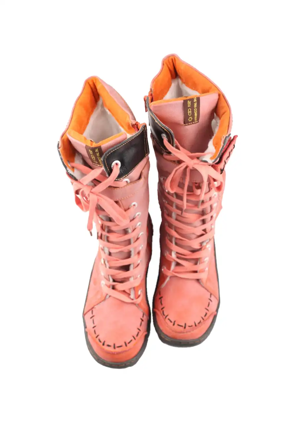 TMA EYES | Washed PU Y2K Style Snow Boots - fleece lined