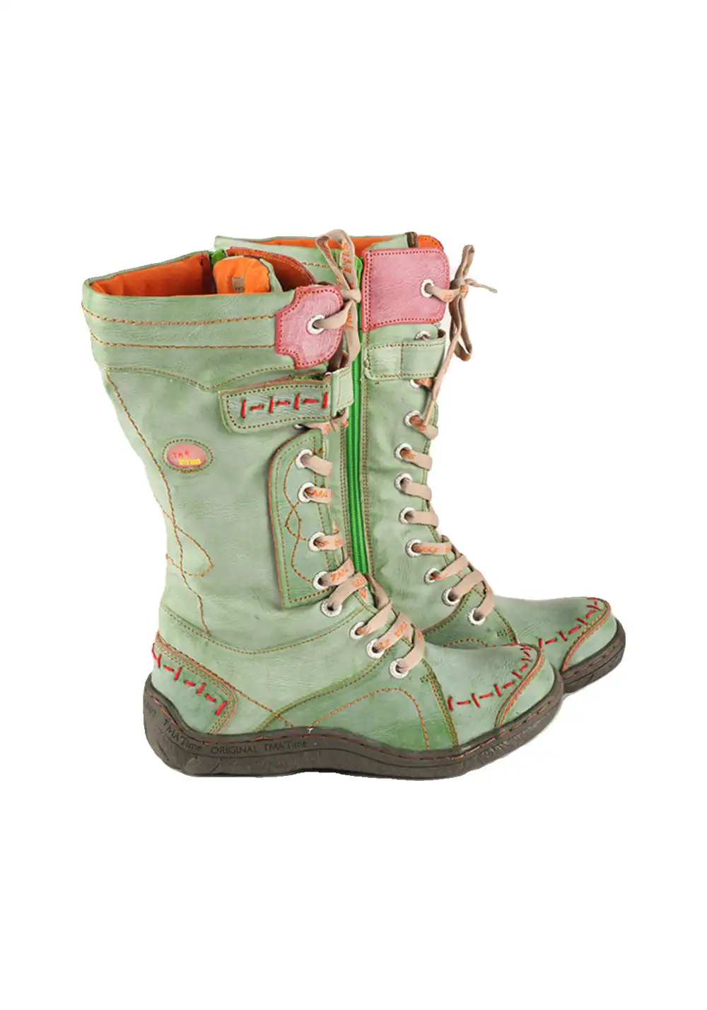 TMA EYES | Washed PU Y2K Style Snow Boots - fleece lined