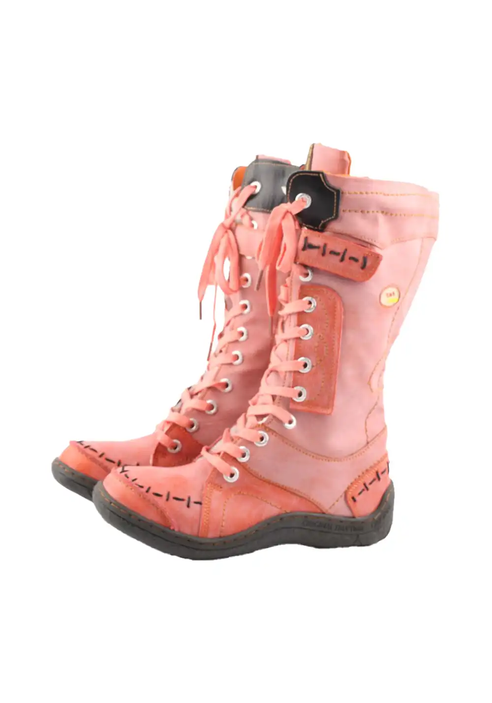 TMA EYES | Washed PU Y2K Style Snow Boots - fleece lined