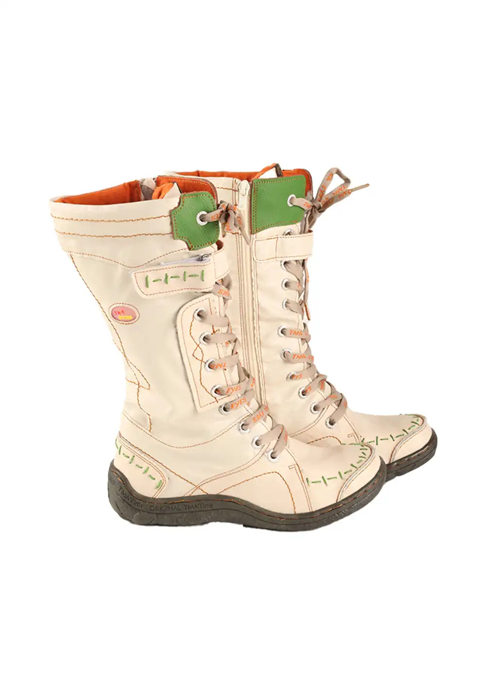 TMA EYES | Washed PU Y2K Style Snow Boots - fleece lined