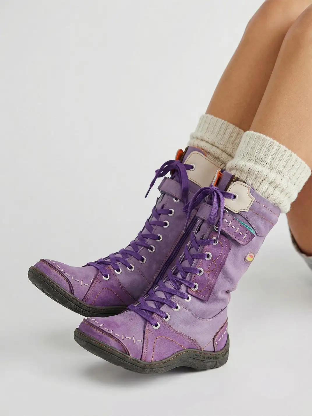TMA EYES | Washed PU Y2K Style Snow Boots - fleece lined