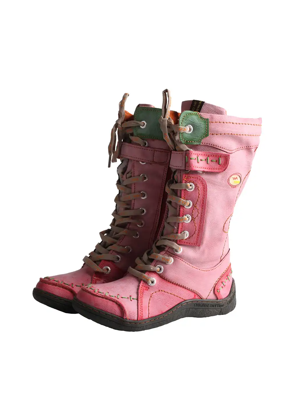 TMA EYES | Washed PU Y2K Style Snow Boots - fleece lined