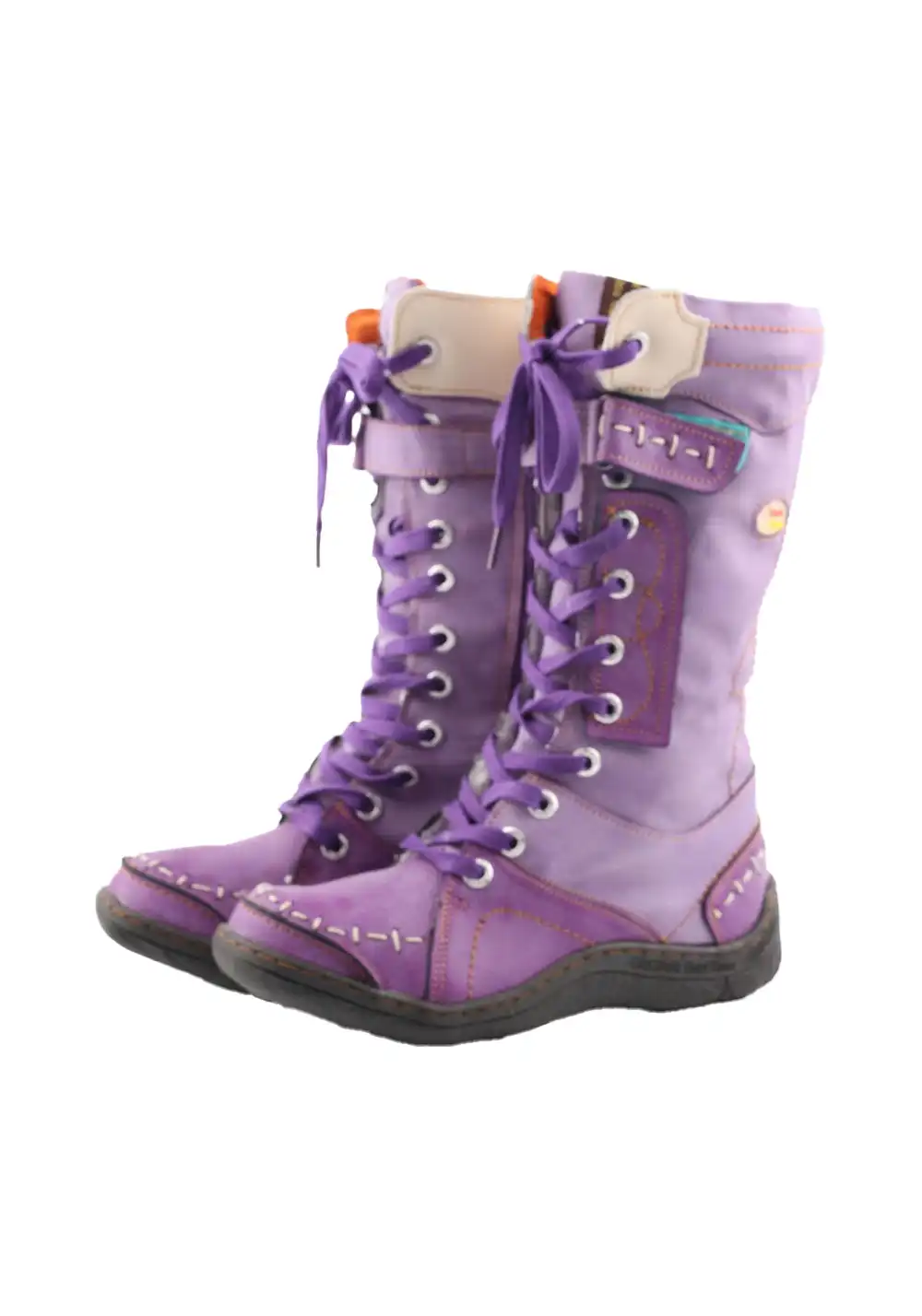 TMA EYES | Washed PU Y2K Style Snow Boots - fleece lined