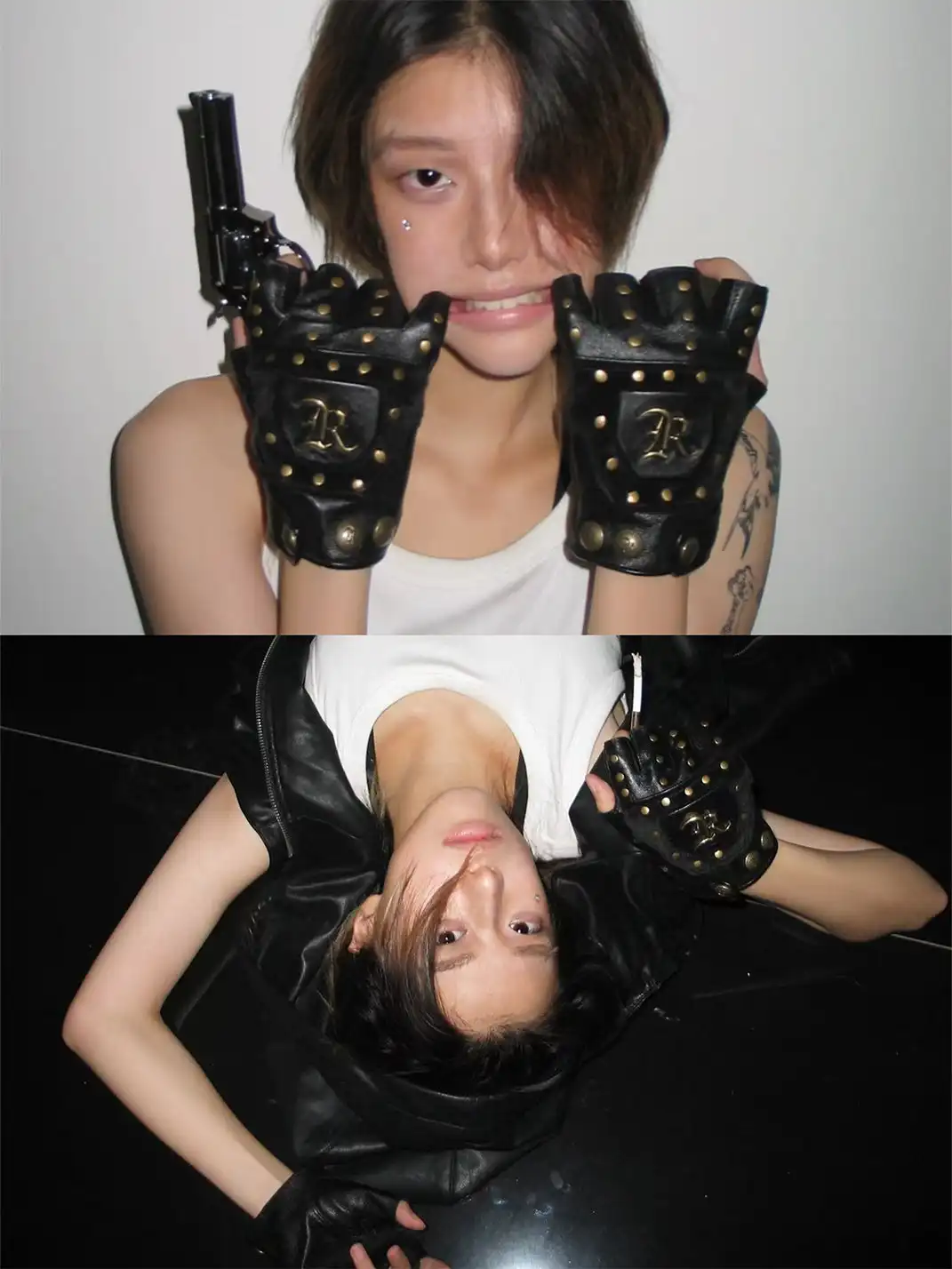 REGEN ZONE | Studded Leather Boxing Biker Gloves