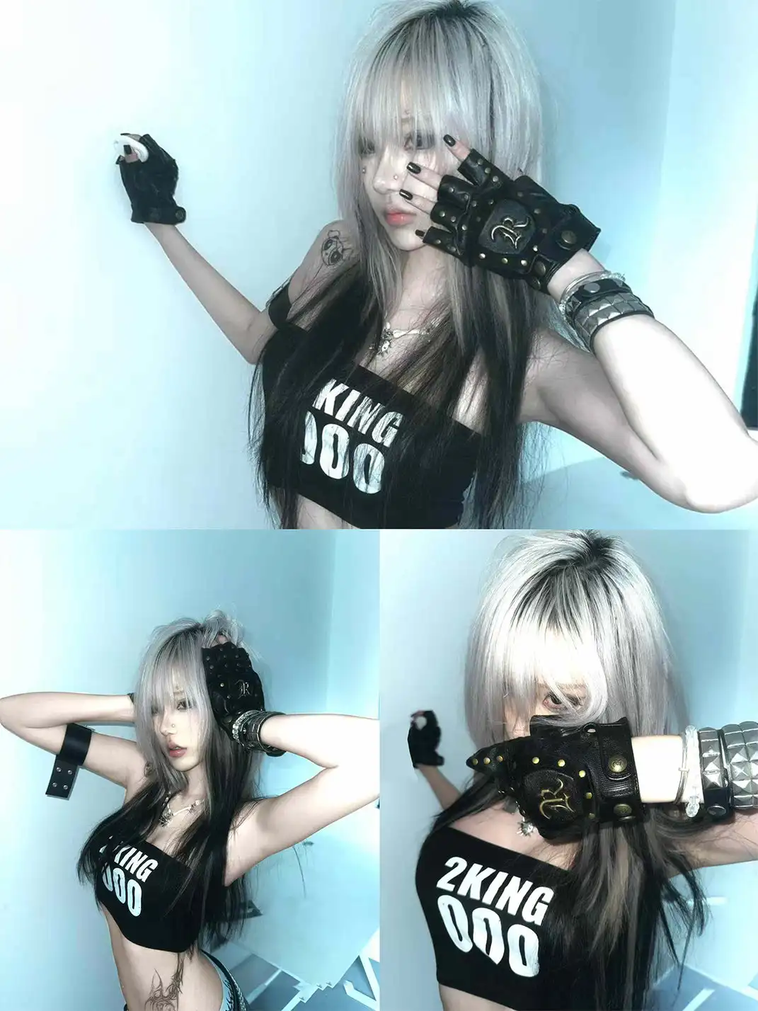 REGEN ZONE | Studded Leather Boxing Biker Gloves