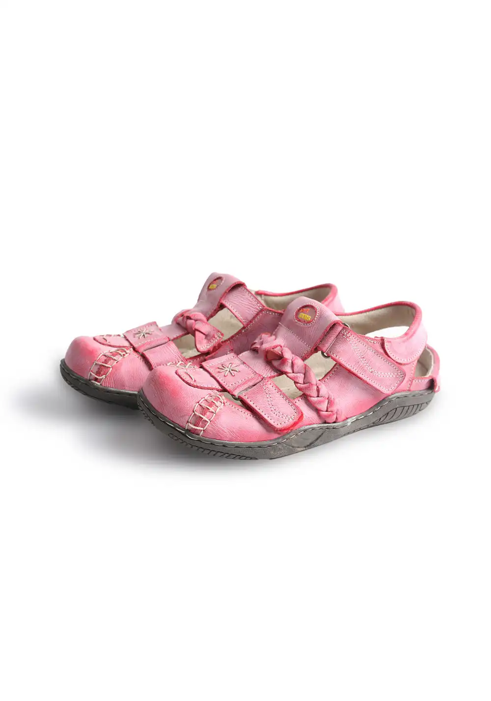 TMA EYES | Vintage French Hollow Out Sandals-Pink