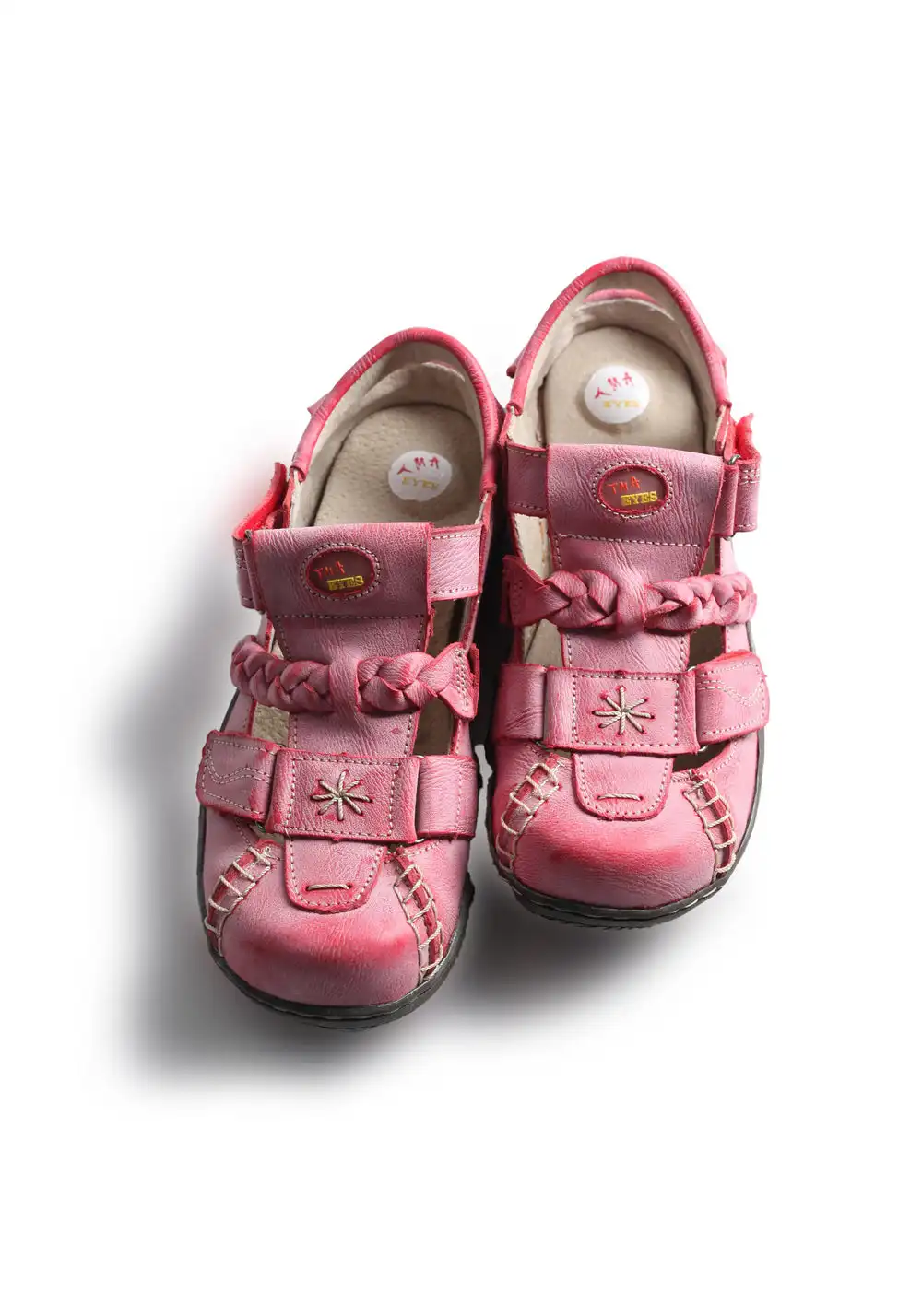TMA EYES | Vintage French Hollow Out Sandals-Pink