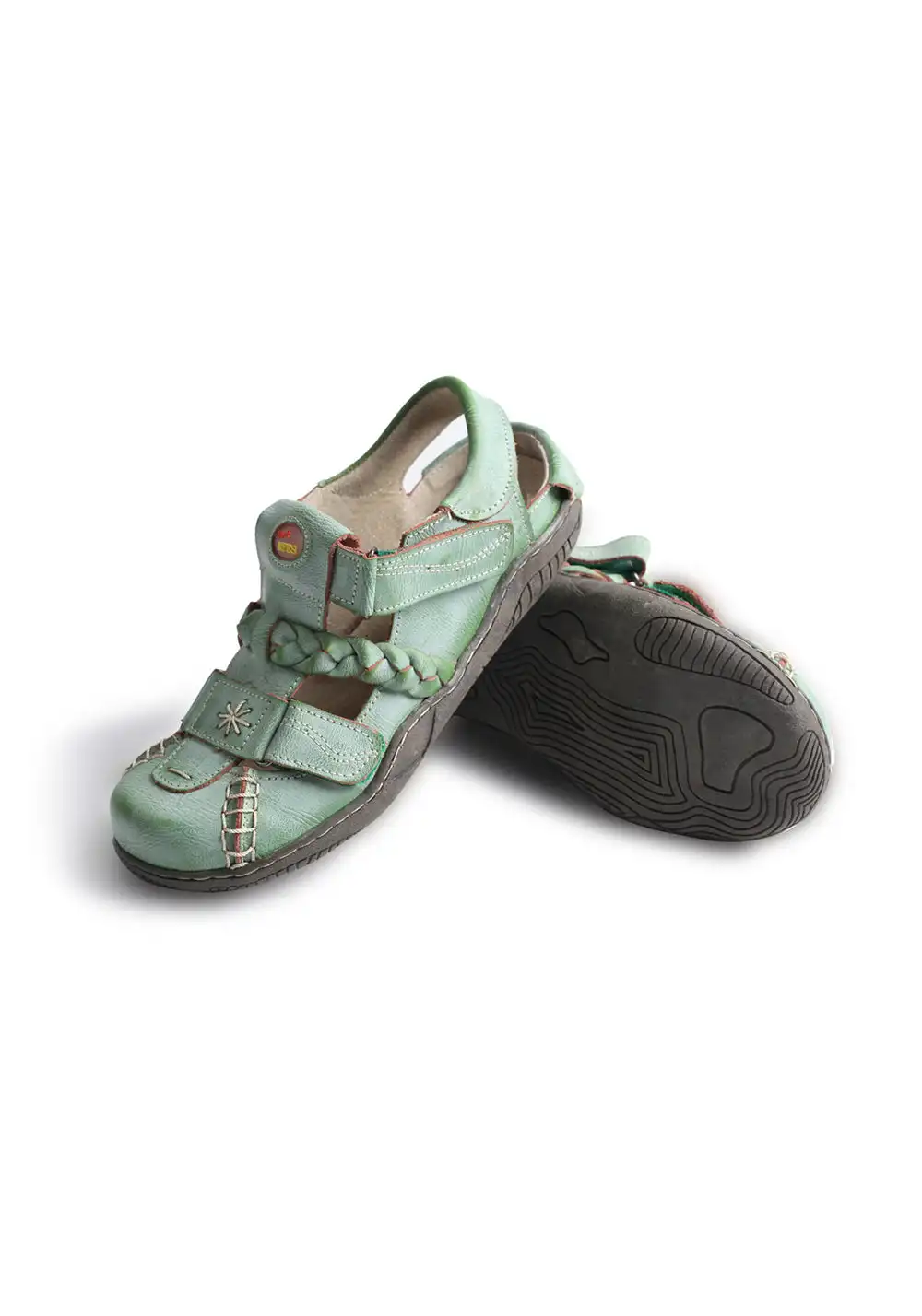 TMA EYES | Vintage French Hollow Out Sandals-Green