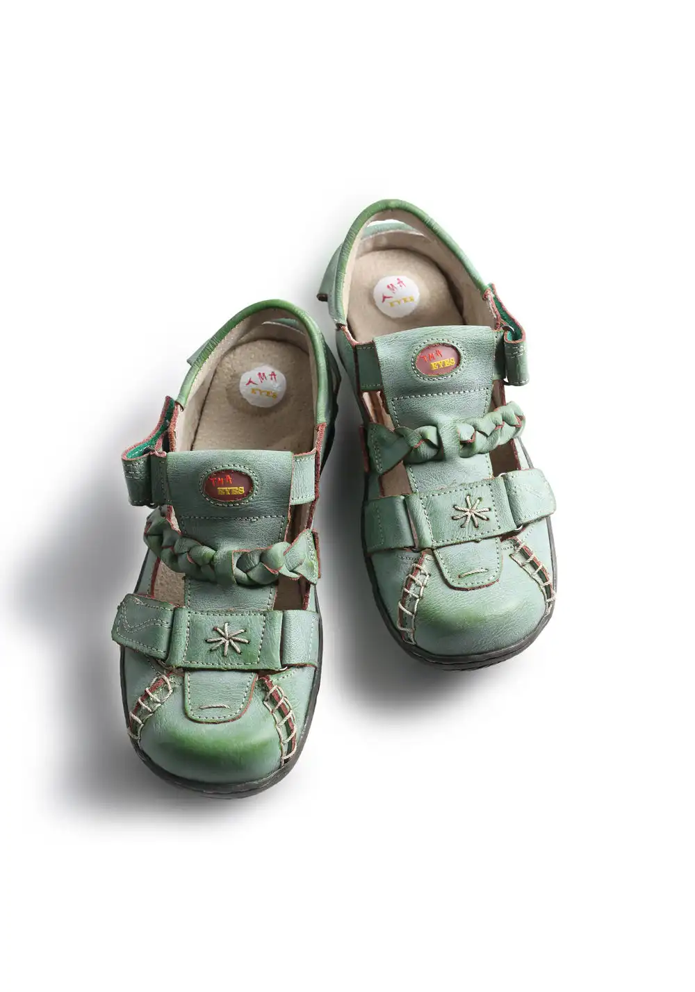 TMA EYES | Vintage French Hollow Out Sandals-Green
