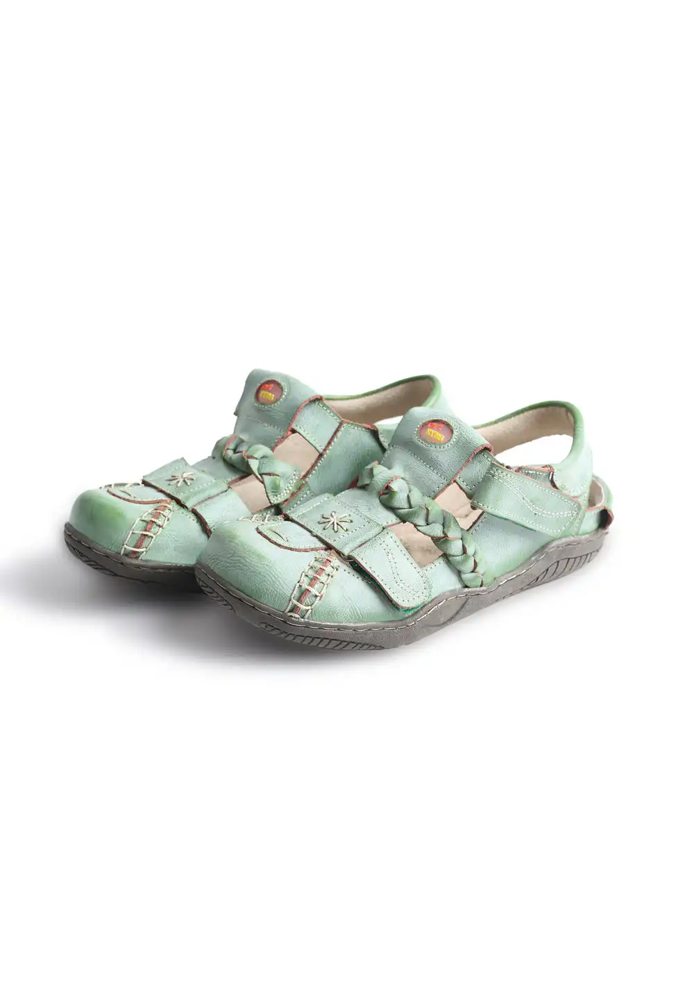 TMA EYES | Vintage French Hollow Out Sandals-Green