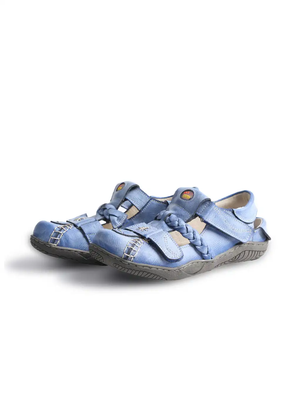 TMA EYES | Vintage French Hollow Out Sandals-Blue&Black