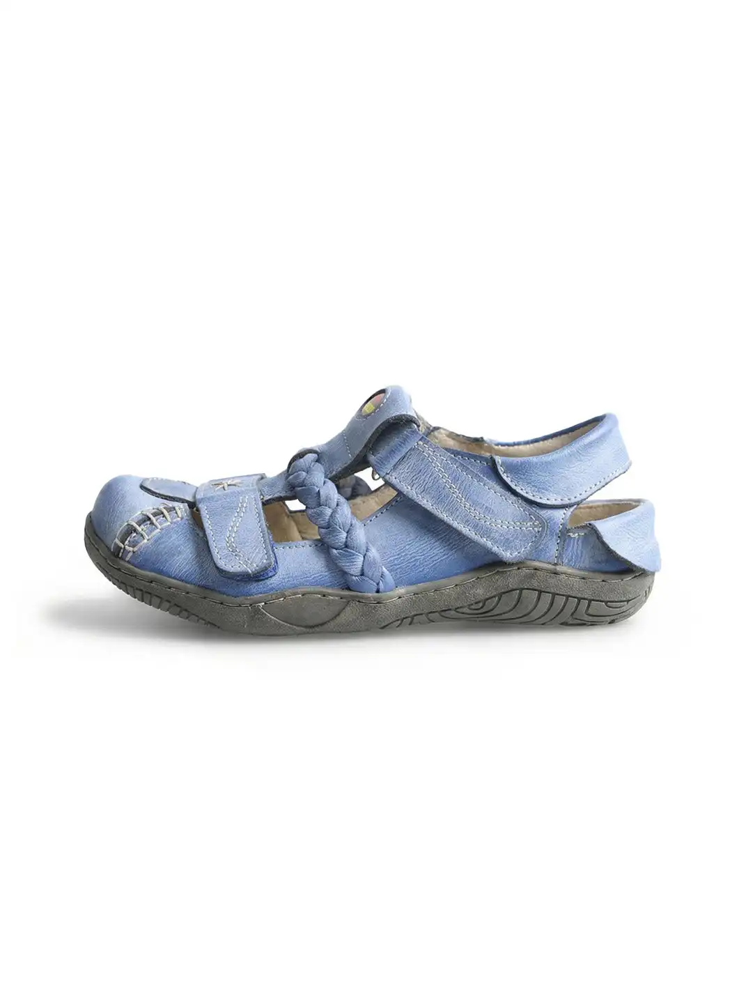 TMA EYES | Vintage French Hollow Out Sandals-Blue&Black