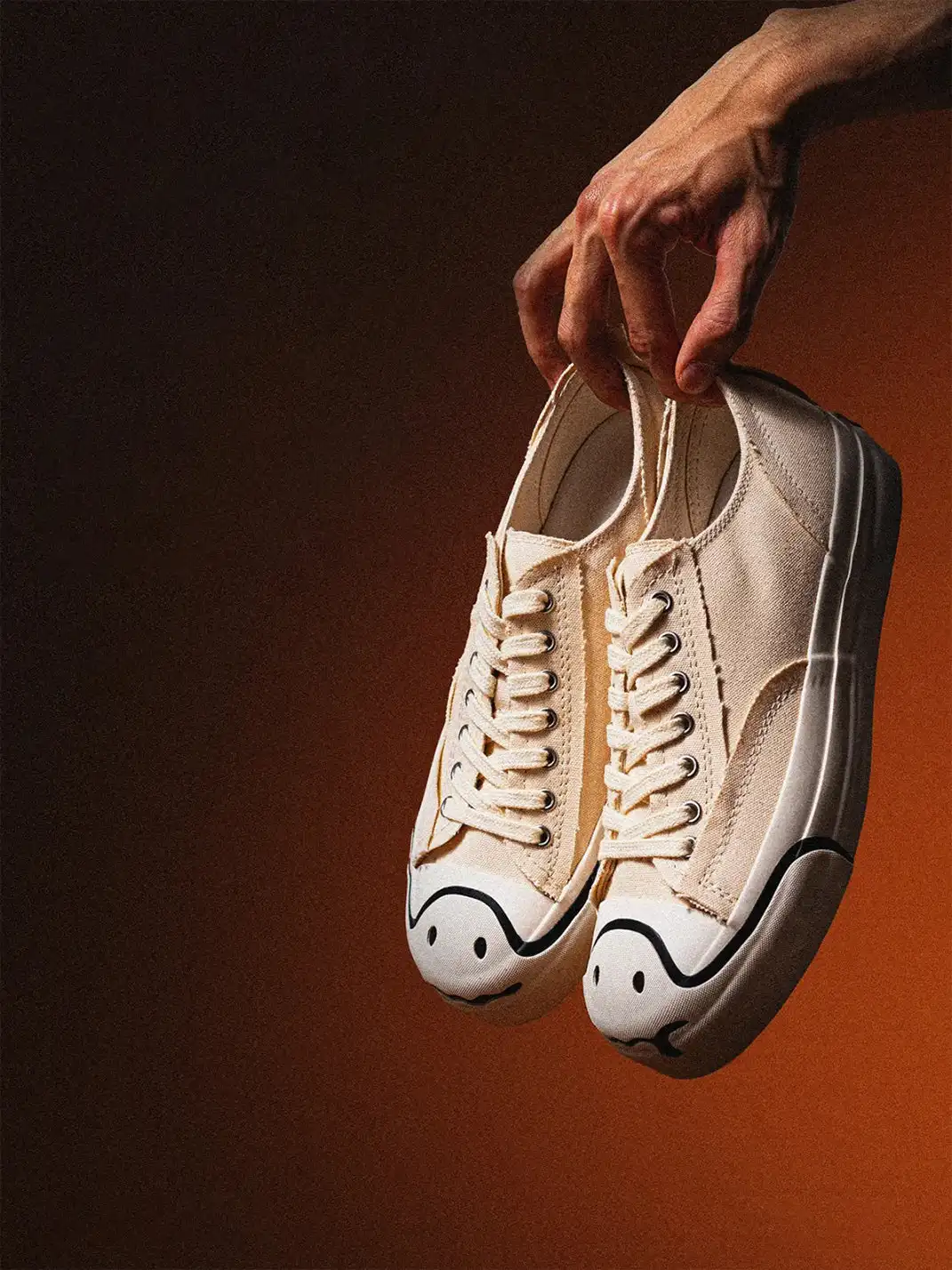 T/C MADE│025 Thick-soled Elevated Moccasin-style Canvas Shoes-White
