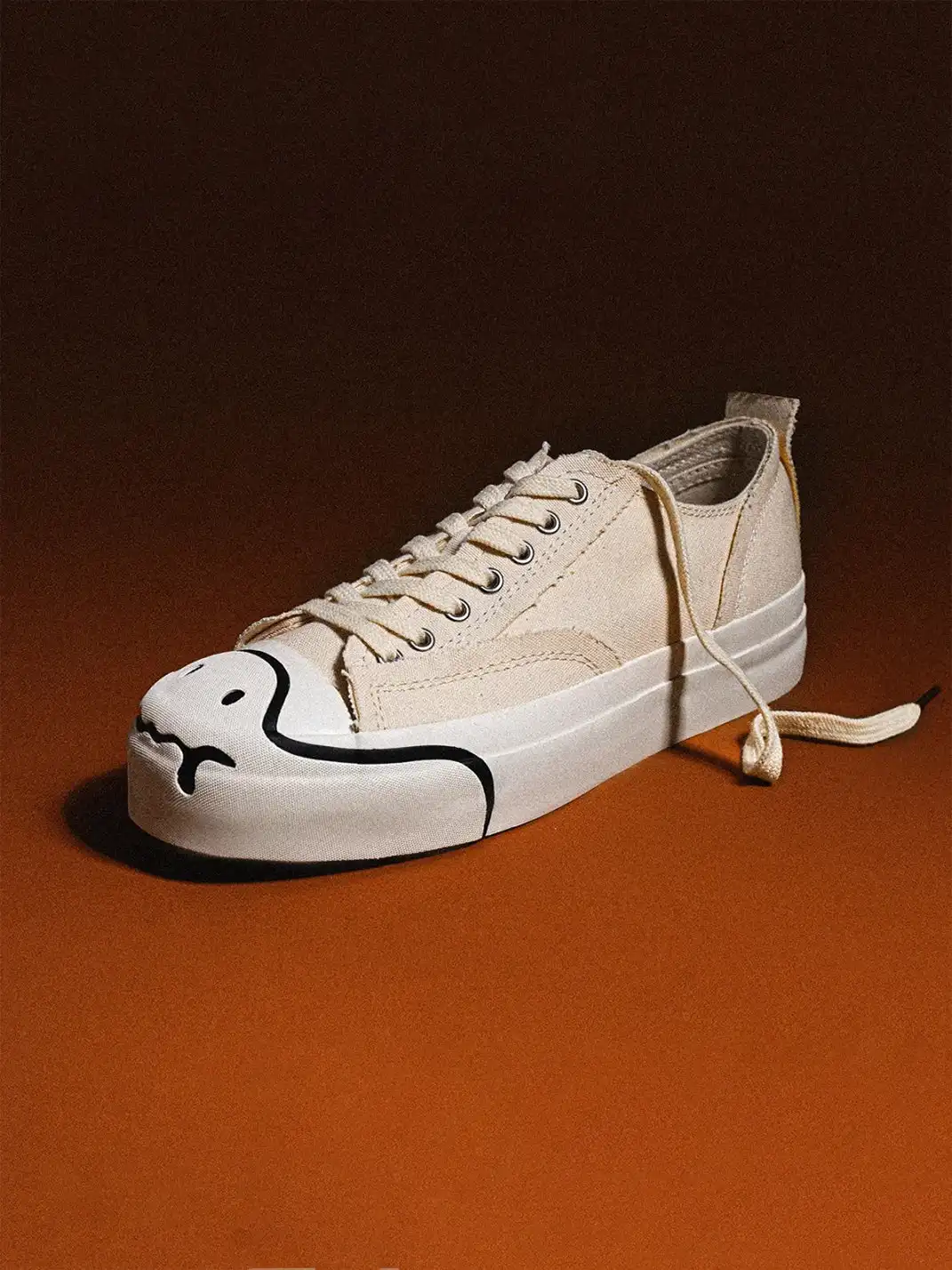 T/C MADE│025 Thick-soled Elevated Moccasin-style Canvas Shoes-White