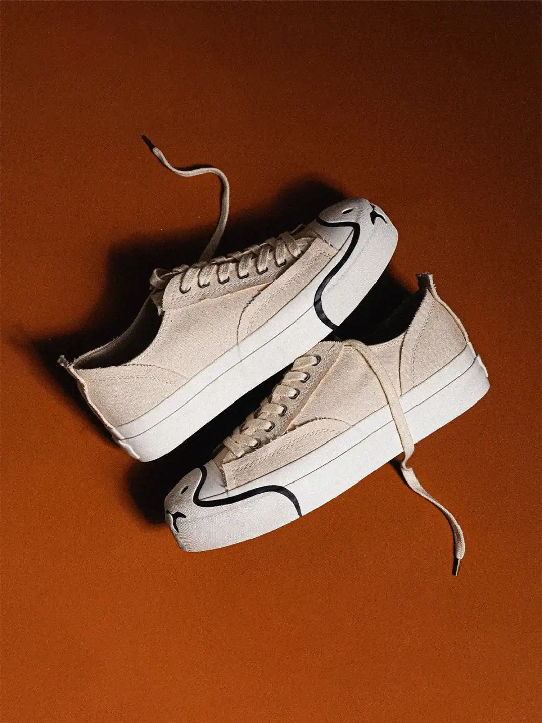 T/C MADE│025 Thick-soled Elevated Moccasin-style Canvas Shoes-White