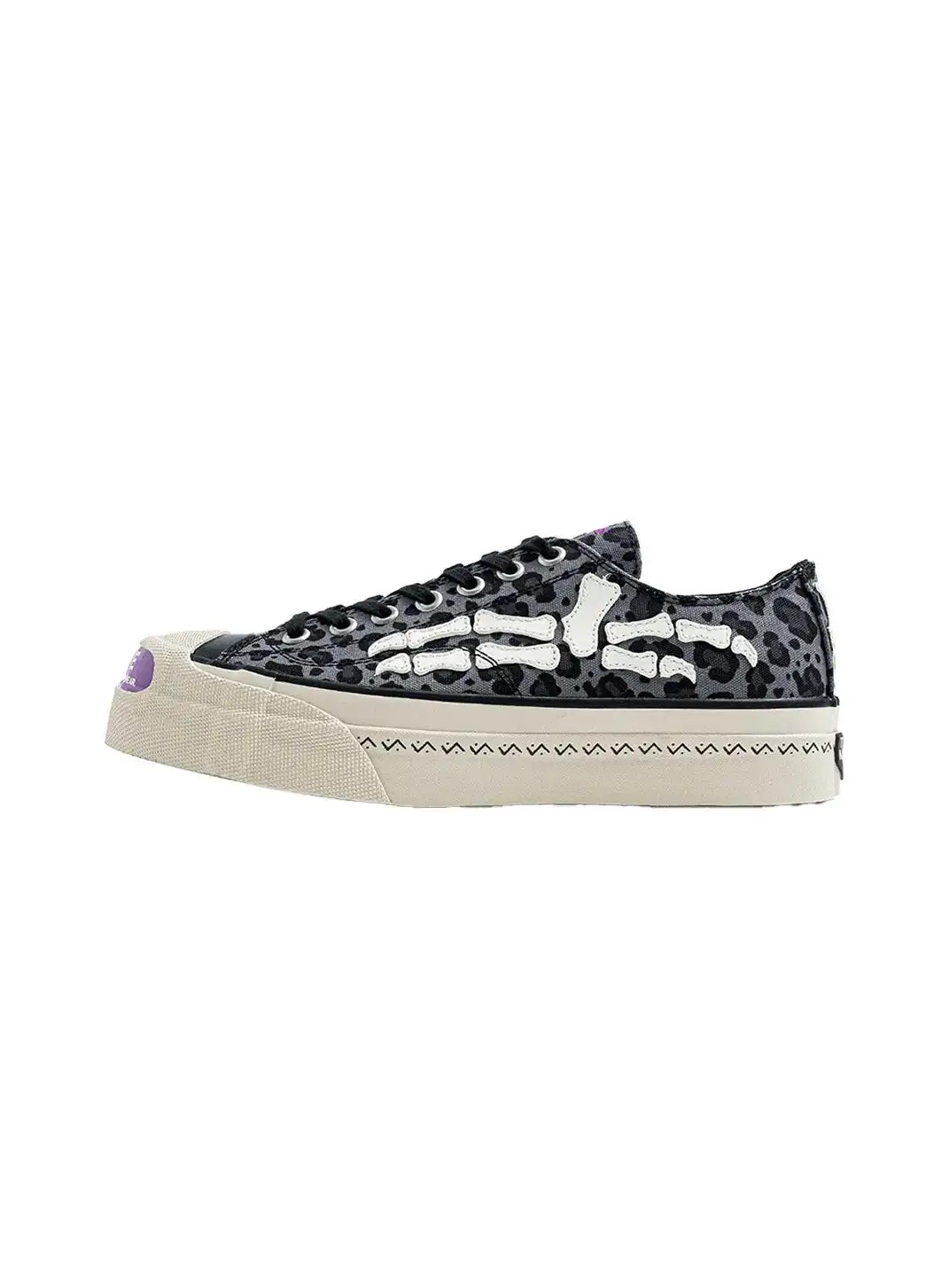T/C MADE│S45 Smiley Low-Tops - Leopard/Bone Canvas Shoes with Thick Sole