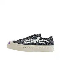 T/C MADE│S45 Smiley Low-Tops - Leopard/Bone Canvas Shoes with Thick Sole