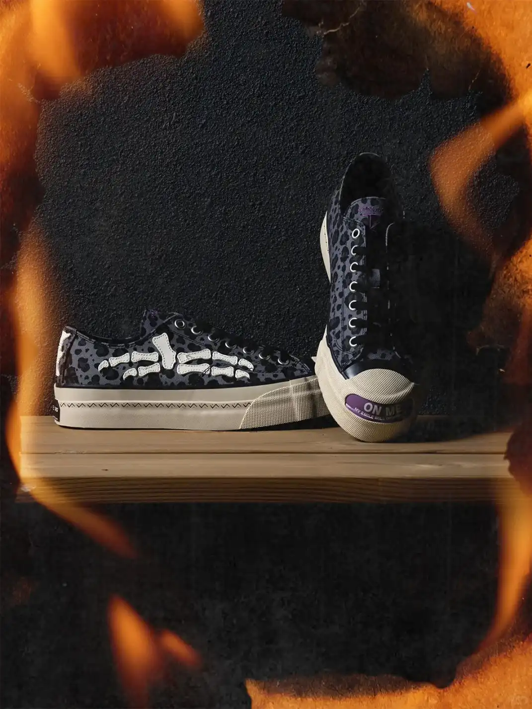 T/C MADE│S45 Smiley Low-Tops - Leopard/Bone Canvas Shoes with Thick Sole