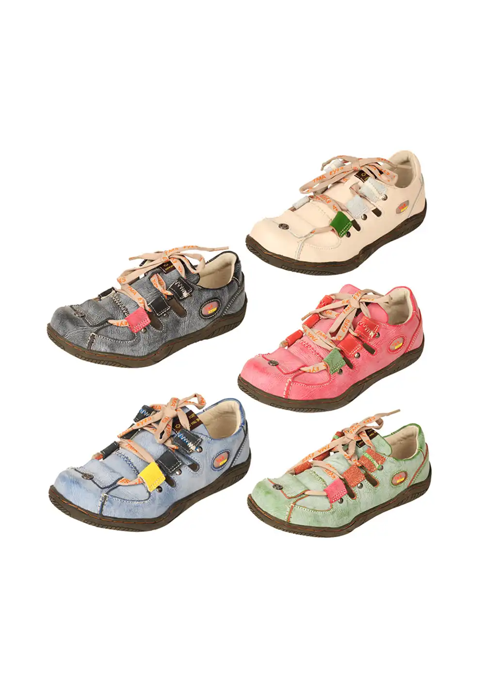 TMA EYES | Retro Flat Genuine Leather Casual Shoes