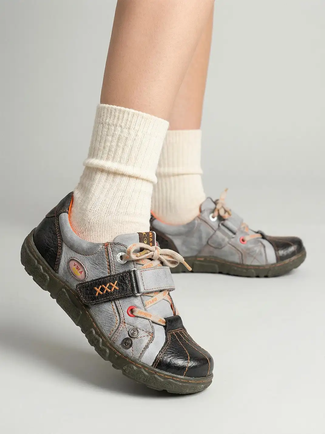 TMA EYES | PU Leather Retro Non-Slip Flat Shoes